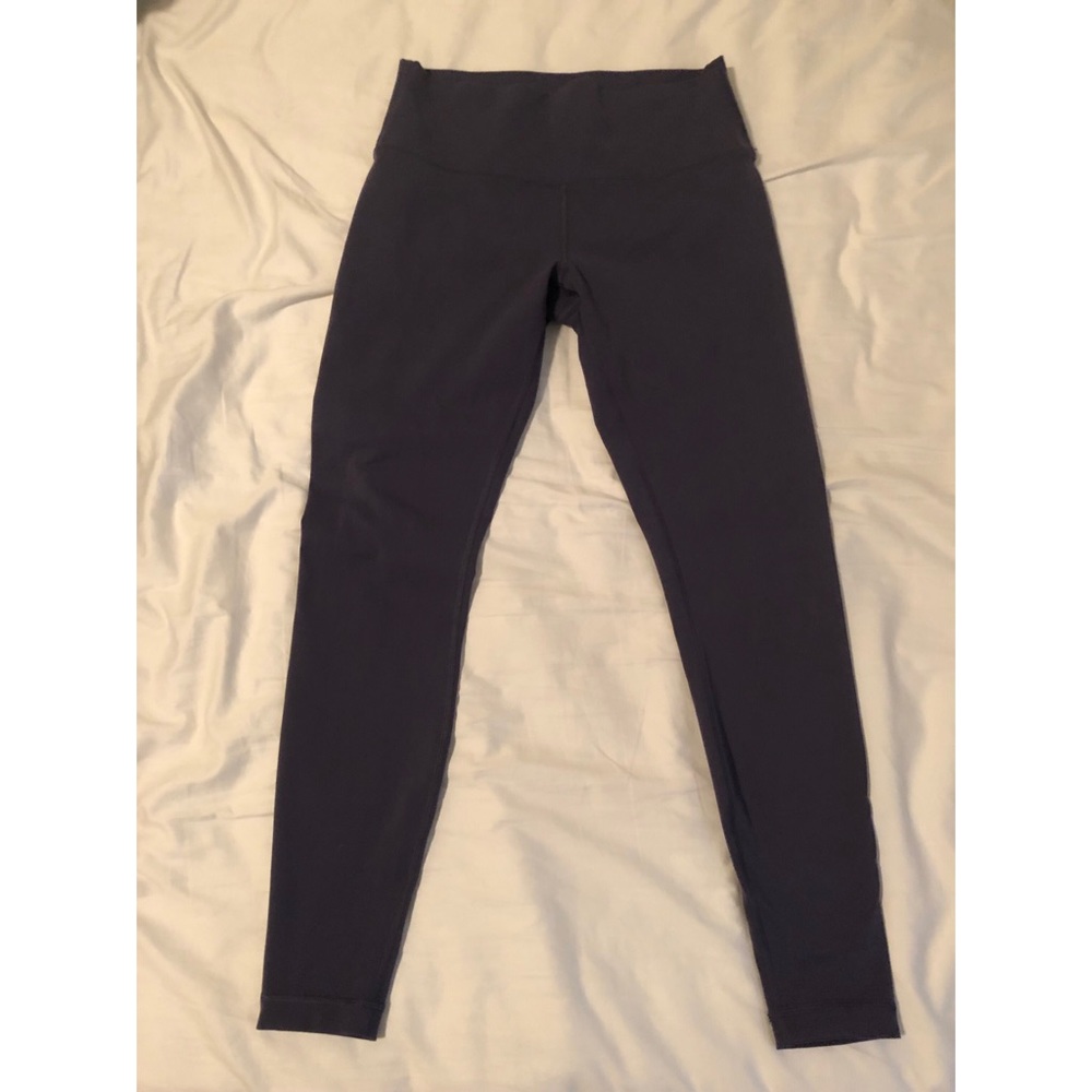 Lululemon Blue Wunder Under High Rise Leggings